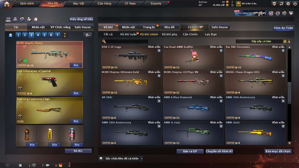 shop acc cf uy tin gia re